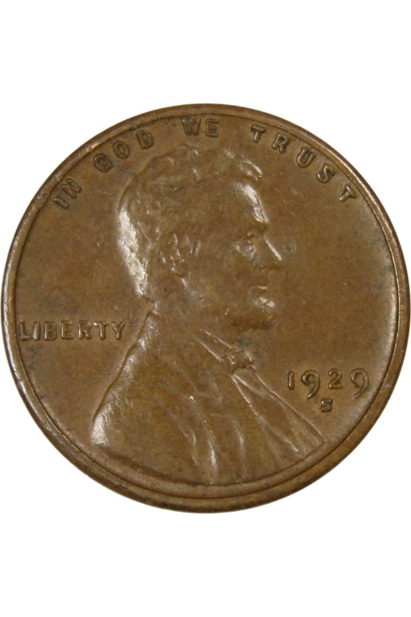 1929 S Lincoln Wheat Cent VF Very Fine Bronze Penny 1c Coin Collectible