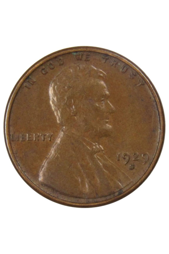 1929 S Lincoln Wheat Cent XF EF Extremely Fine Bronze Penny 1c Coin Collectible