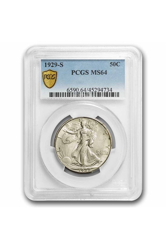 1929-S Walking Liberty Half Dollar MS-64 PCGS