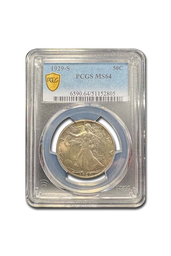 1929-S Walking Liberty Half Dollar MS-64 PCGS