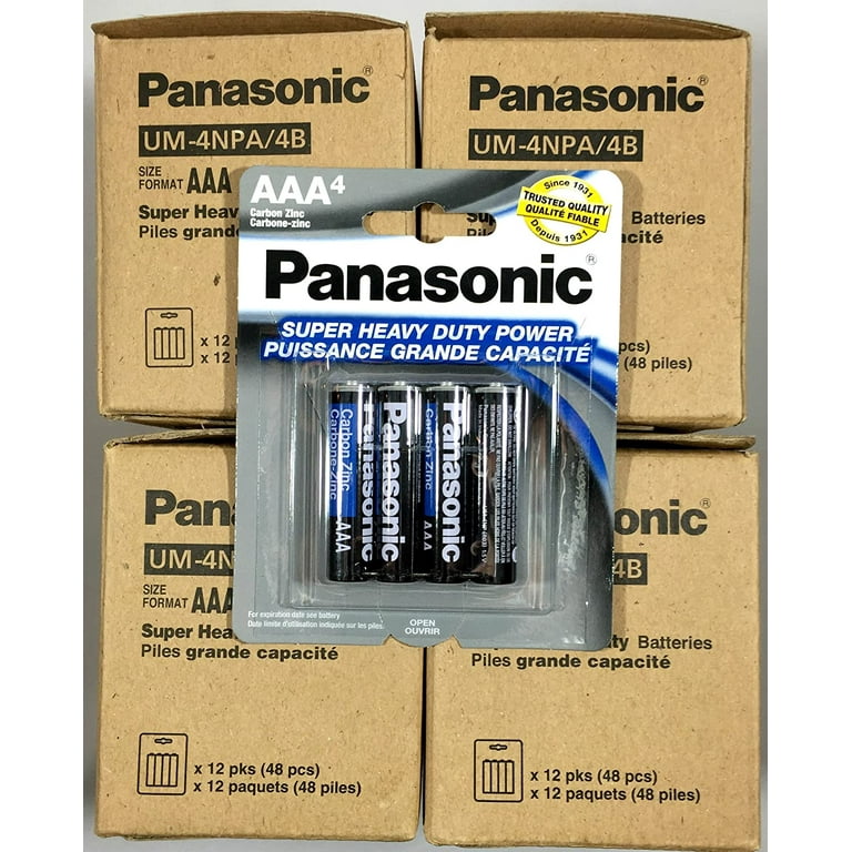 192PC Panasonic AAA Batteries Super Heavy Duty Power Carbon