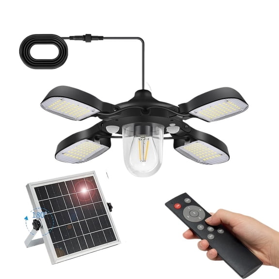 192led Solar Powered Barn Light Solar Shed Light for Indoor and Outdoor 1000LM Dual Motion Sensor Solar Pendant Light For Gazebo