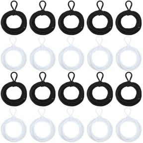 192pcs Loom Potholder Loops Weaving Loom Loops Weaving Craft Loops Refill for DIY Supplies Favors Compatible with 7 Inch Weaving Loom Black White