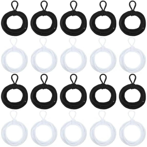 192pcs Loom Potholder Loops Weaving Loom Loops Weaving Craft Loops Refill for DIY Supplies Favors Compatible with 7 Inch Weaving Loom Black White