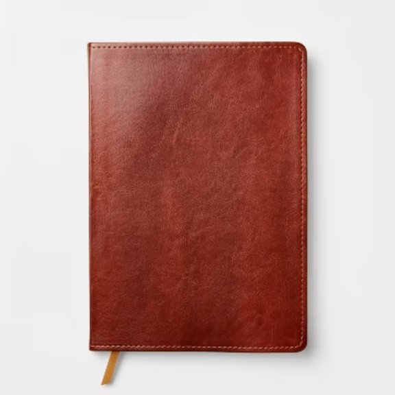 192pg Ruled Journal 10"x7" Leatherette Dark Brown: Soft Cover, Narrow Lined, Teen & Adult Notebook