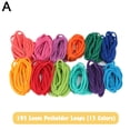 thumbnail image 1 of 192pieces Weaving Loom Loops, Elastic Potholder Loops, Assorted Colors U, 1 of 8