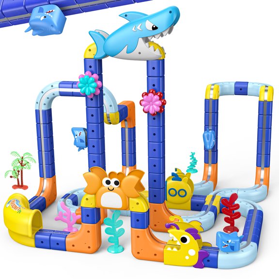 193 Pcs Track Race Car Set, Train Set Magnetic Car Educational Toy for Kids Age 3-12, Gift for Boys Girls