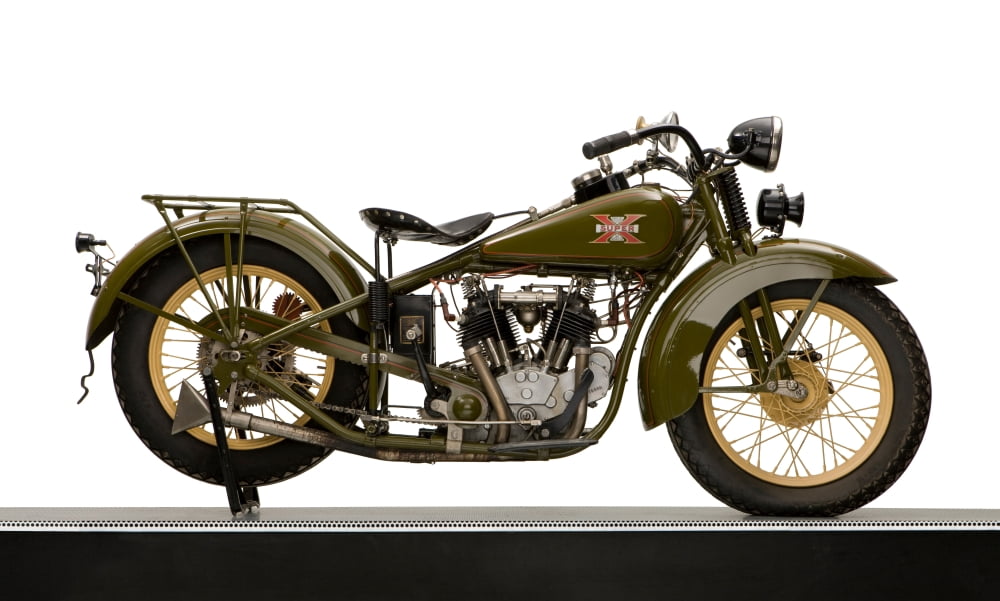 1930 Excelsior 750cc Super-X V-twin motorcycle Canvas Art - Panoramic Images (24 x 40)