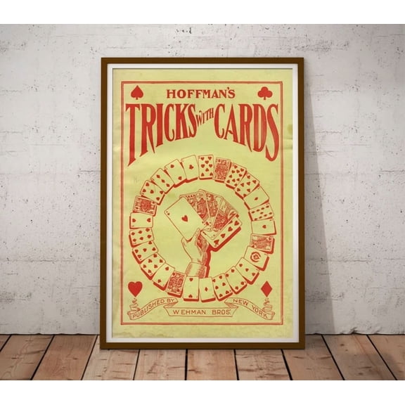 1930 Hoffman'S Tricks With Cards Print - Magic - Magician - Vintage Style Art