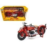 1930 Indian 4 Red 1/12 Diecast Motorcycle Model by New Ray