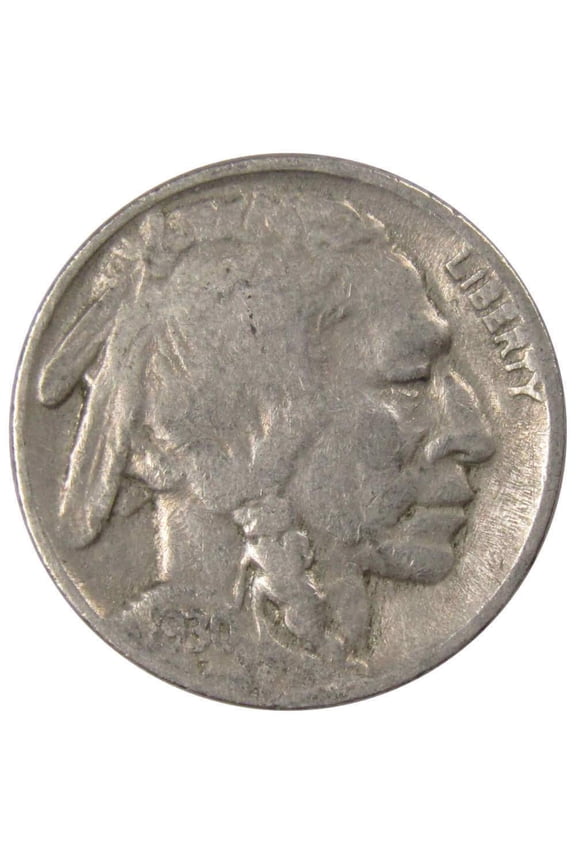 1930 Indian Head Buffalo Nickel 5 Cent Piece F Fine 5c US Coin Collectible