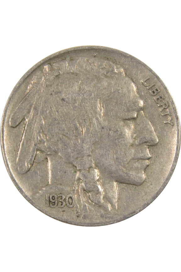 1930 Indian Head Buffalo Nickel VF Very Fine 5c Coin