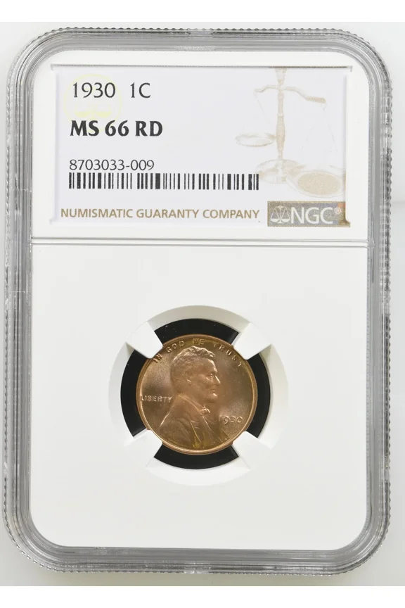 1930 Lincoln Wheat Cent NGC MS-66 RD