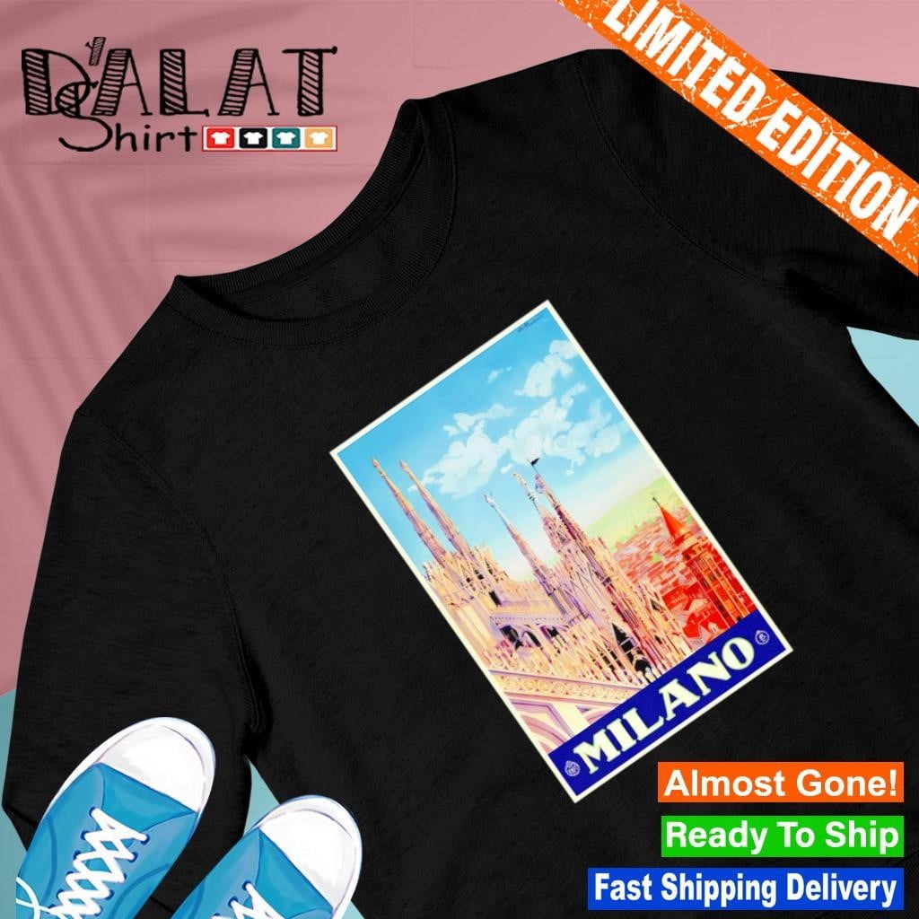 1930 Milan Cathedral Italy Travel Poster Shirt