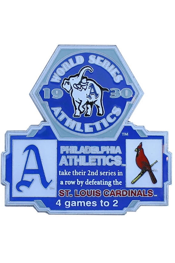 1930 World Series Commemorative Pin - Athletics vs. Cardinals