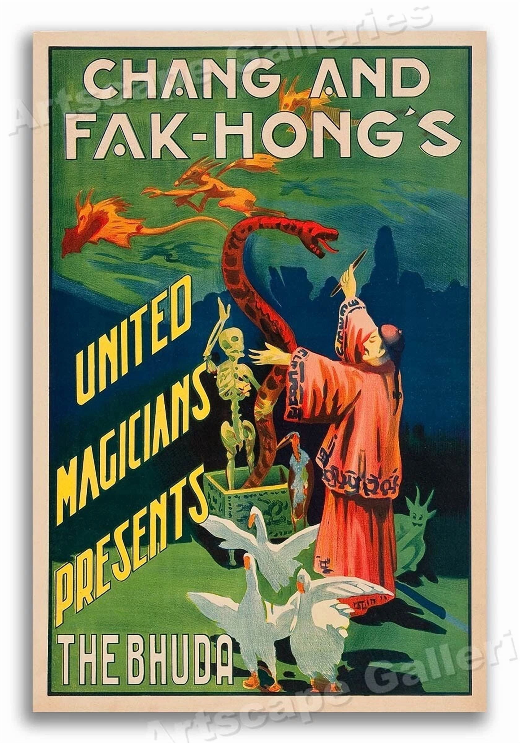 Magic Sandwhich 1930S Chang And Fak Hong's The Bhuda Magic Office Poster , Poster Print ...