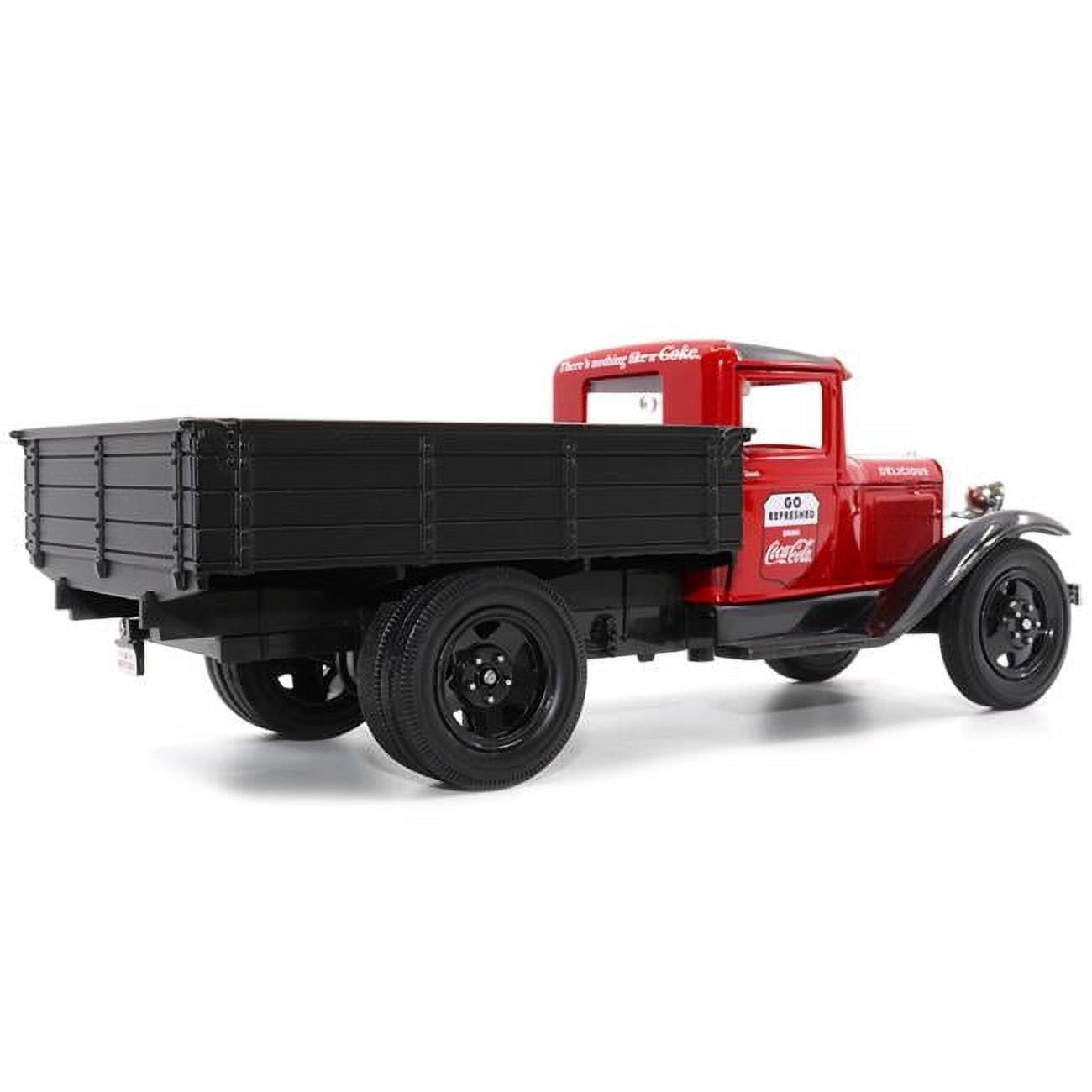 1931 Ford Model AA Pickup Truck Red and Black Go Refreshed - Drink Coca-Cola 1/24 Diecast Model Car by Motor City Classics