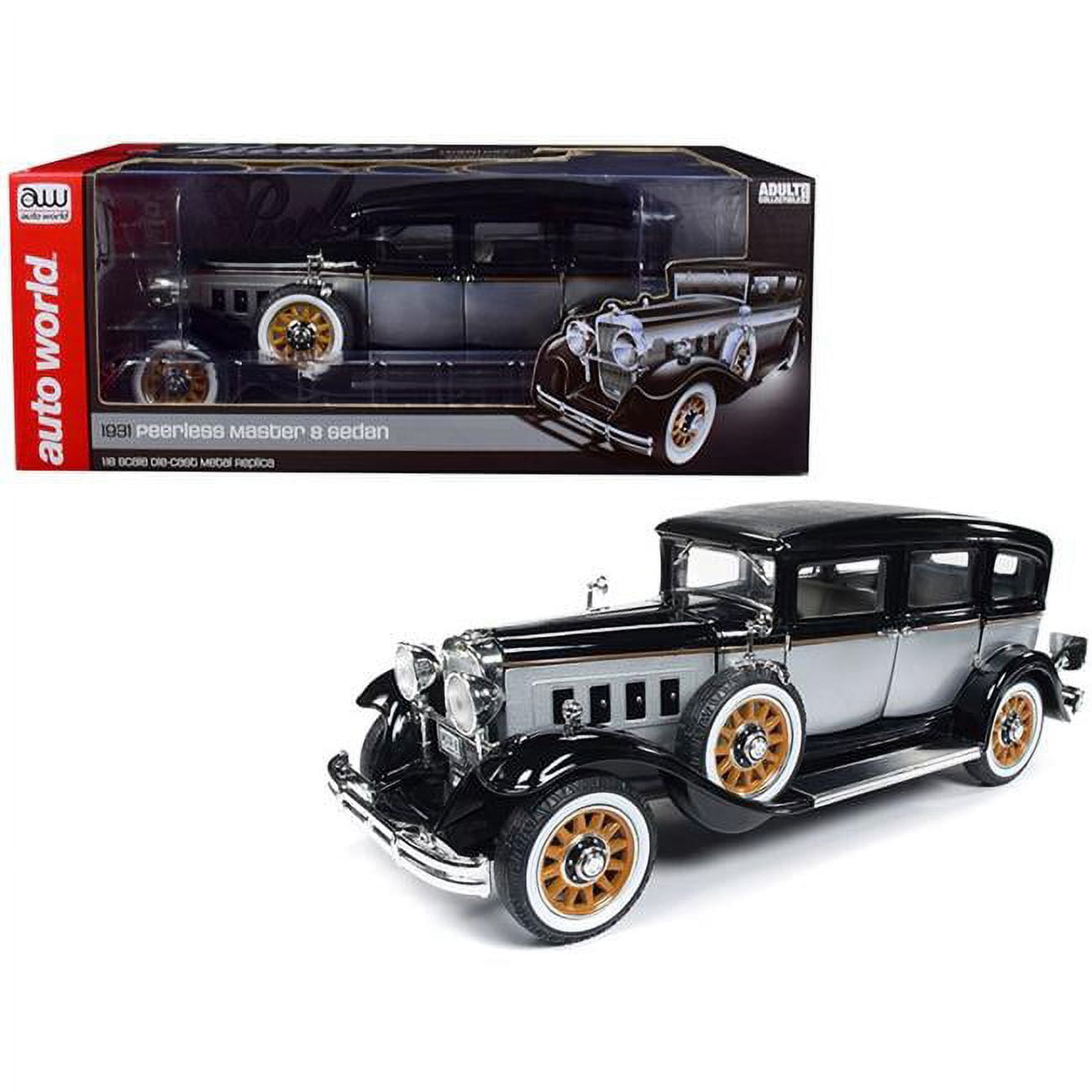 1931 Peerless Master 8 Sedan Black & Silver Limited Edition
