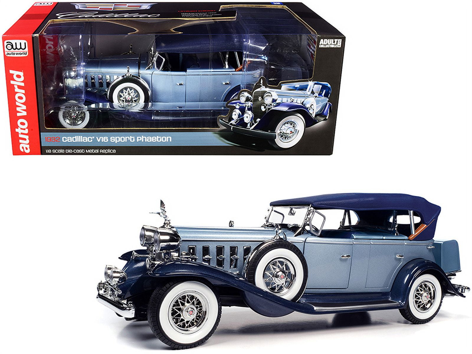 1932 Cadillac V16 Sports Phaeton Metallic Light Silver Blue