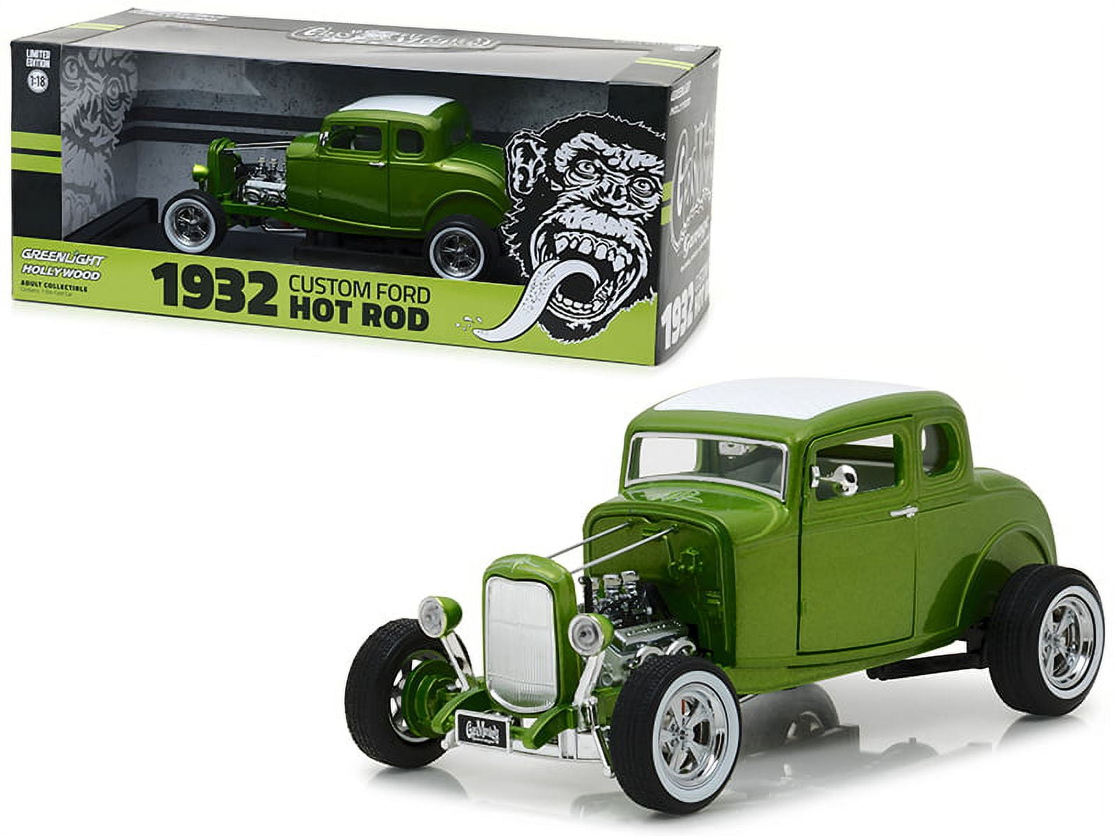 1932 Ford Custom Hot Rod Green Gas Monkey Garage 2012 TV Series 1/18  Diecast Car Model by Greenlight
