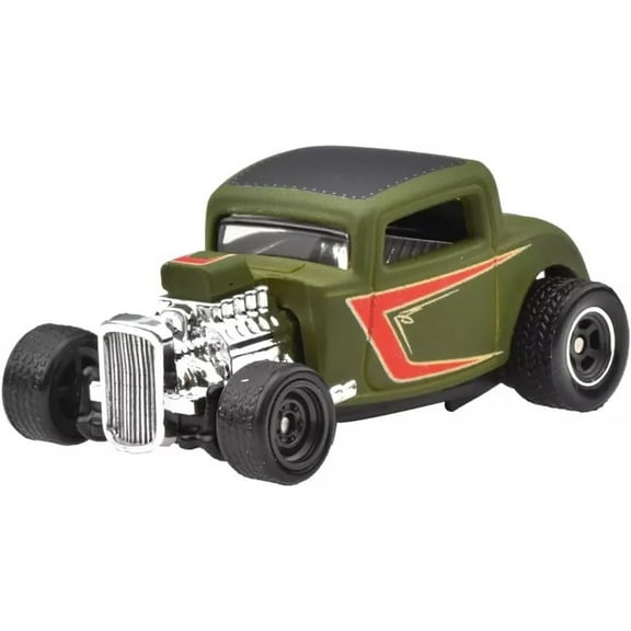 1932 Ford Hot Rod Matt Green with Graphics "Boulevard" Series Diecast Model Car by Hot Wheels
