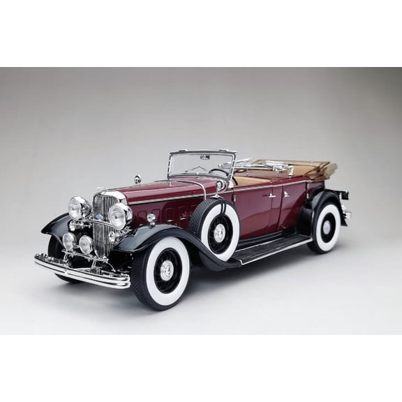 1932 Ford Lincoln KB Top Down Convertible, Burgundy - Sun Star 6167 - 1/18 Scale Diecast Car