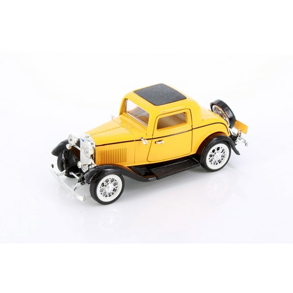 1932 Ford V8 Deluxe 3-Window Coupe, Yellow - Sunnyside 5744D - 1/30 Scale Diecast Model CarMaterial