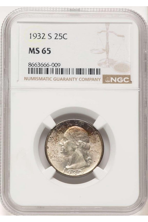 1932-S 25C Washington Quarter Coin NGC MS65 - HAT779869002