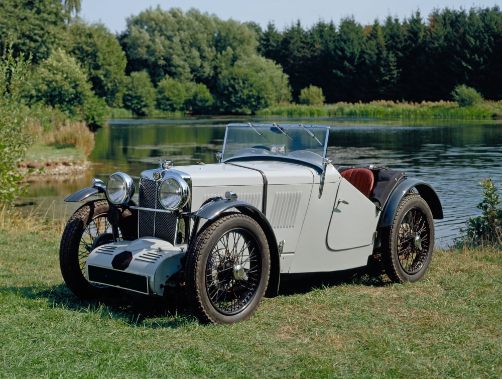1933 MG J3 supercharged 2 seater roadster 847cc engine only 22 ever made Country of origin United Kingdom Canvas Art - Panoramic Images (24 x 36)