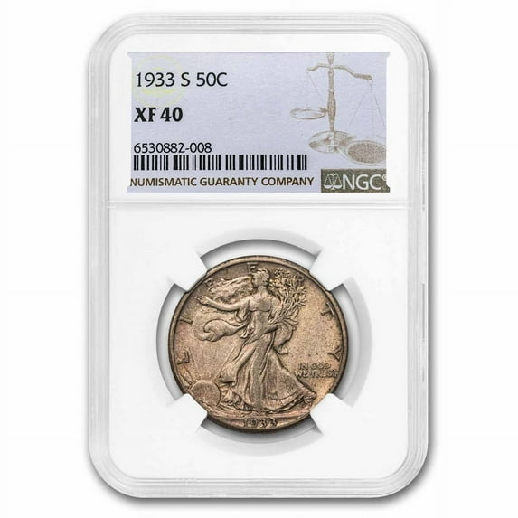 1933-S Walking Liberty Half Dollar XF-40 NGC