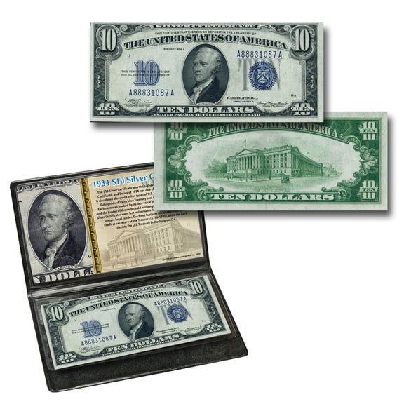 1934 $10 Silver Certificate (BLUE SEAL)