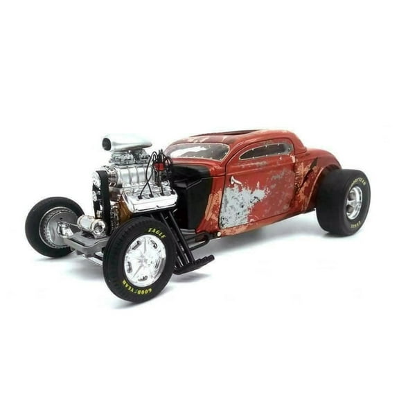 1934 Blown Altered Coupe, Rusted Steel Red - GMP 18979 - 1/18 scale Diecast Model Toy Car