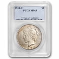 thumbnail image 1 of 1934-D Peace Dollar MS-63 PCGS, 1 of 3