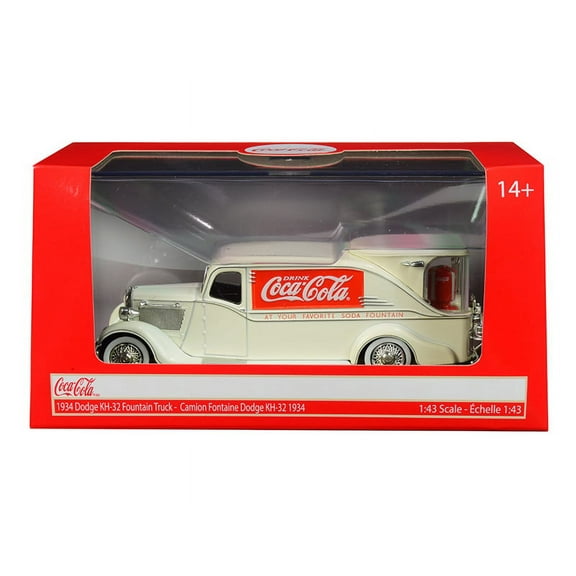 1934 Dodge KH-32 Streamline Fountain Truck "Coca-Cola" Cream 1/43 Diecast Model Car by Motorcity Classics