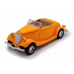1934 Ford Coupe Convertible, Yellow - Motormax Premium American 73218 - 1/24 Scale Diecast Model Car