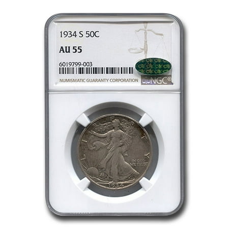 1934-S Walking Liberty Half Dollar AU-55 NGC CAC