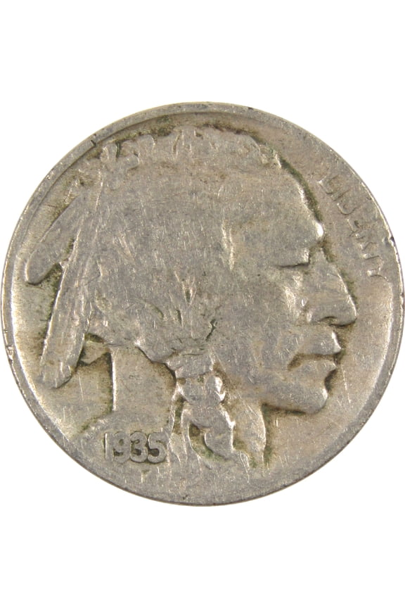 1935 D Indian Head Buffalo Nickel VG Very Good 5c Coin