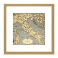 thumbnail image 1 of 1935 Ernest Dudley Chase Map Italy With Vatican City 8X8 Inch Square Wooden Framed Wall Art Print Picture with Mount, 1 of 4