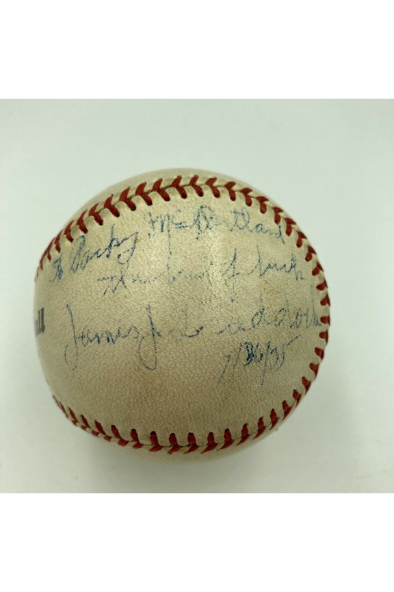 1935 James J. Braddock Single Signed Baseball "Cinderella Man" Boxing JSA COA