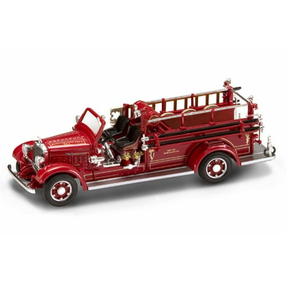 1935 Mack Type 75BX Fire Engine Hanover, Red - Yatming 43001 - 1/43 Scale Diecast Model Toy Car