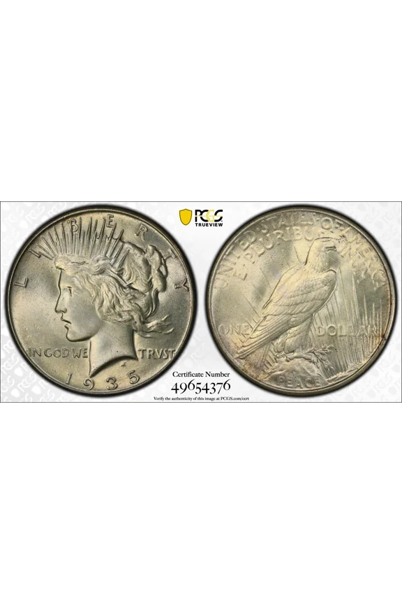 1935 P Peace Silver Dollar PCGS MS-64