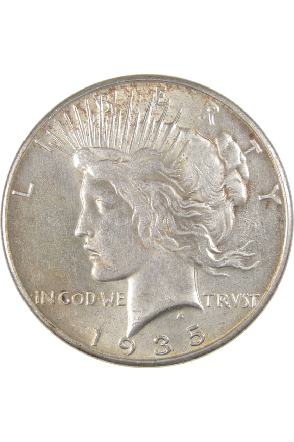 1935 Peace Dollar AU About Uncirculated Silver $1 Coin SKU:I17210