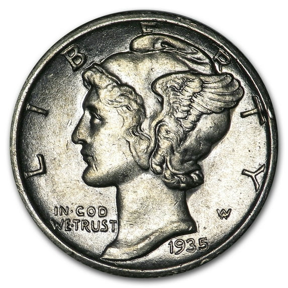 1935-S Mercury Dime AU