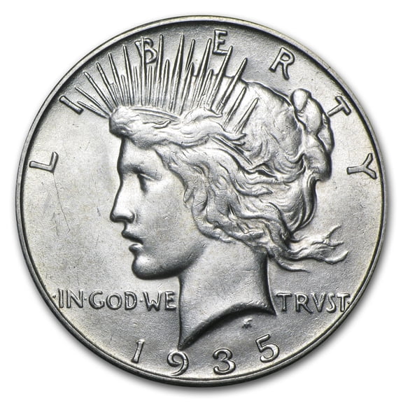 1935-S Peace Dollar AU