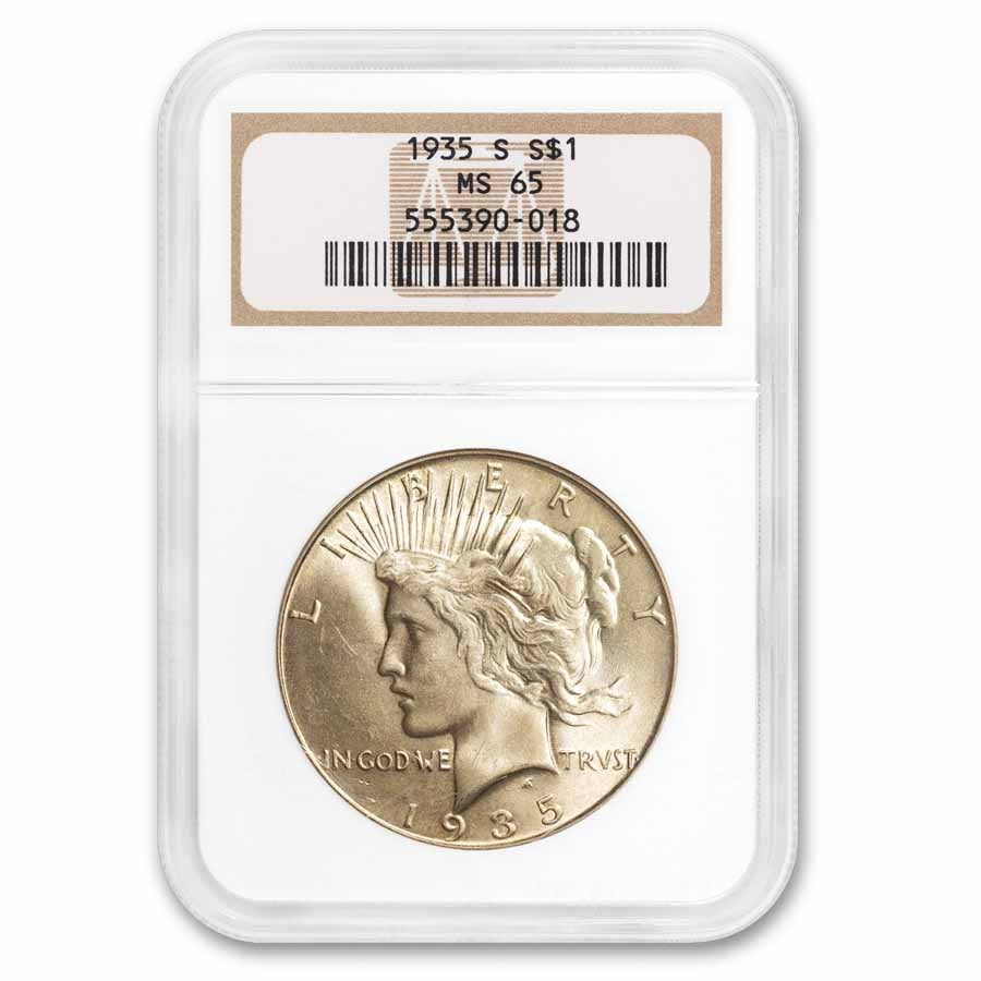 1935-S Peace Dollar MS-65 NGC