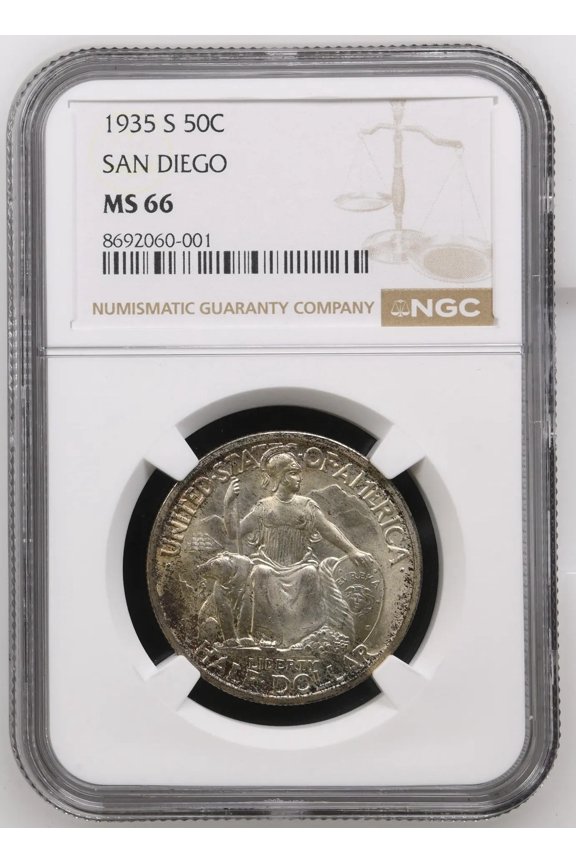 1935 S San Diego 50c Commemorative NGC MS-66 SAN DIEGO