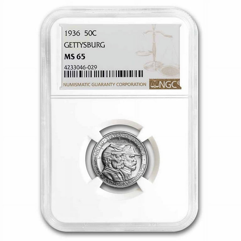 1936 Battle of Gettysburg Half Dollar MS-65 NGC - Walmart.com