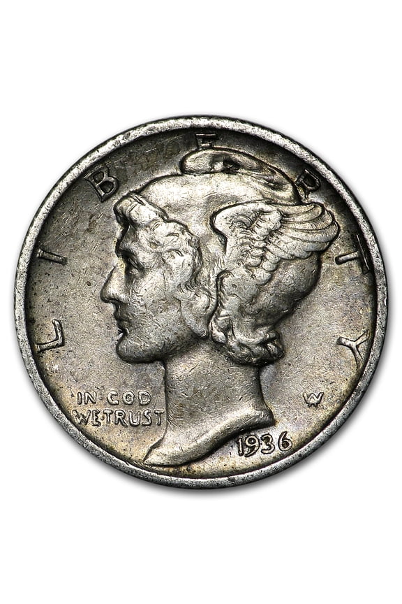 1936-D Mercury Dime XF