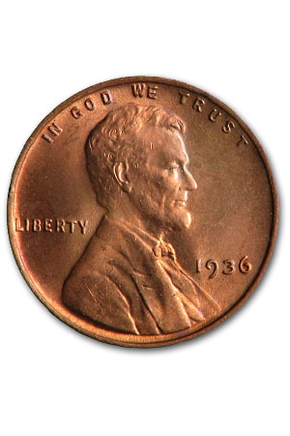 1936 Lincoln Cent BU (Red/Brown)