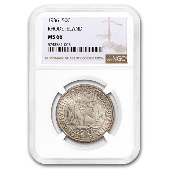 1936 Rhode Island Half Dollar MS-66 NGC